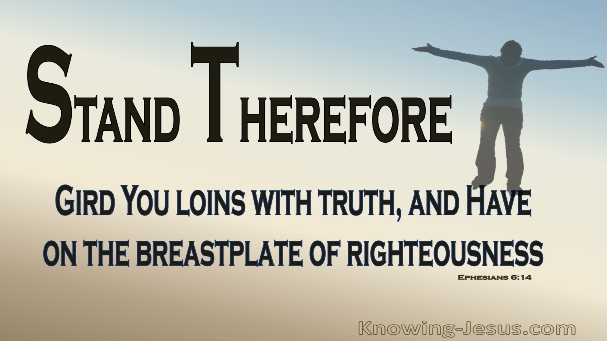 Ephesians 6:14 The Belt Of Truth And Breastplate Of Righteousness (brown)